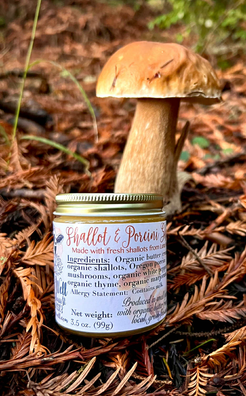 Ghee Well Shallot and Porcini 3.5 oz
