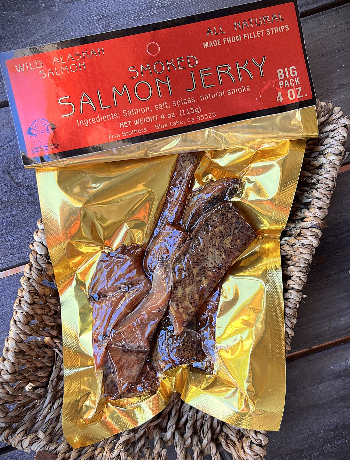 Smoked Salmon Fish Jerky by Fish Brothers 4oz