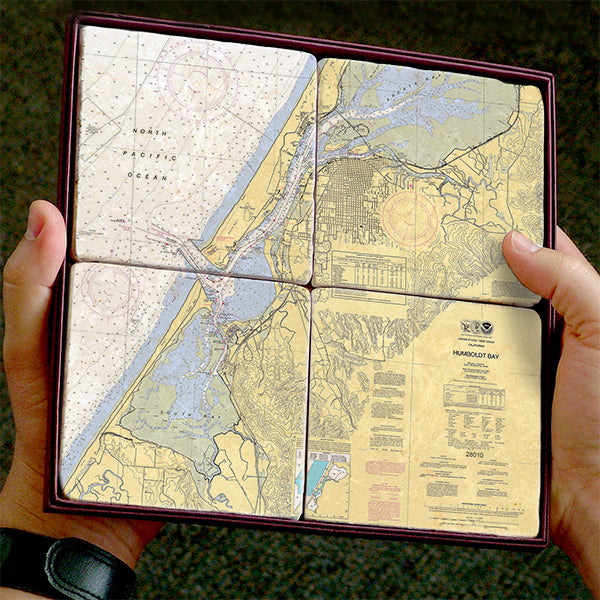 Nautical Marble Coaster Set