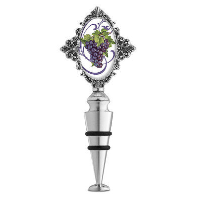 CERAMIC STOPPER - FRAMED VINEYARD GRAPES