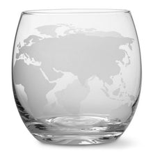 Load image into Gallery viewer, ETCHED GLOBE WHISKEY DECANTER AND GLASSES SET
