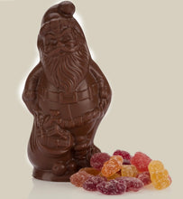 Load image into Gallery viewer, Melk Chocolate Santa, filled with Gummy Bears
